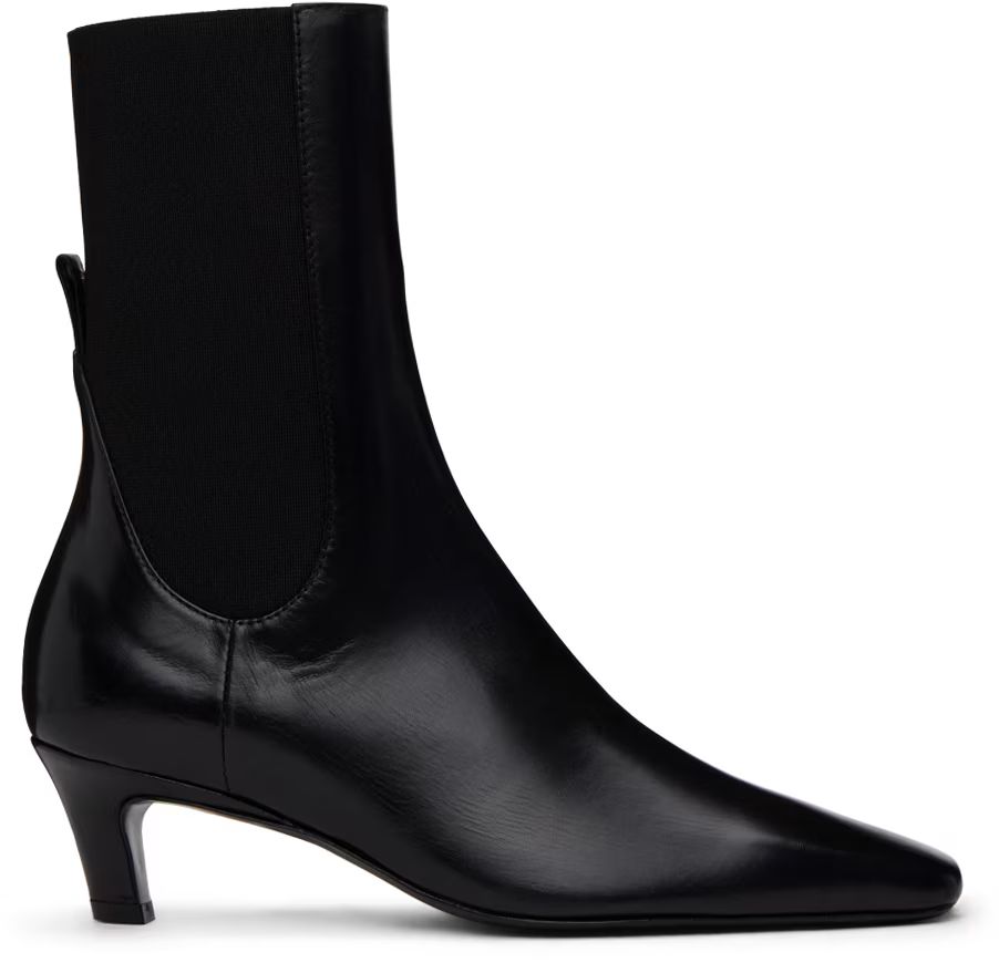 Black 'The Mid Heel' Boots | SSENSE