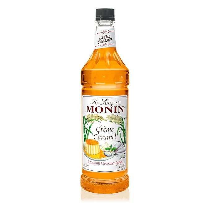 Monin Flavored Syrup, Crème Caramel, 33.8-Ounce Plastic Bottle (1 Liter) | Amazon (US)