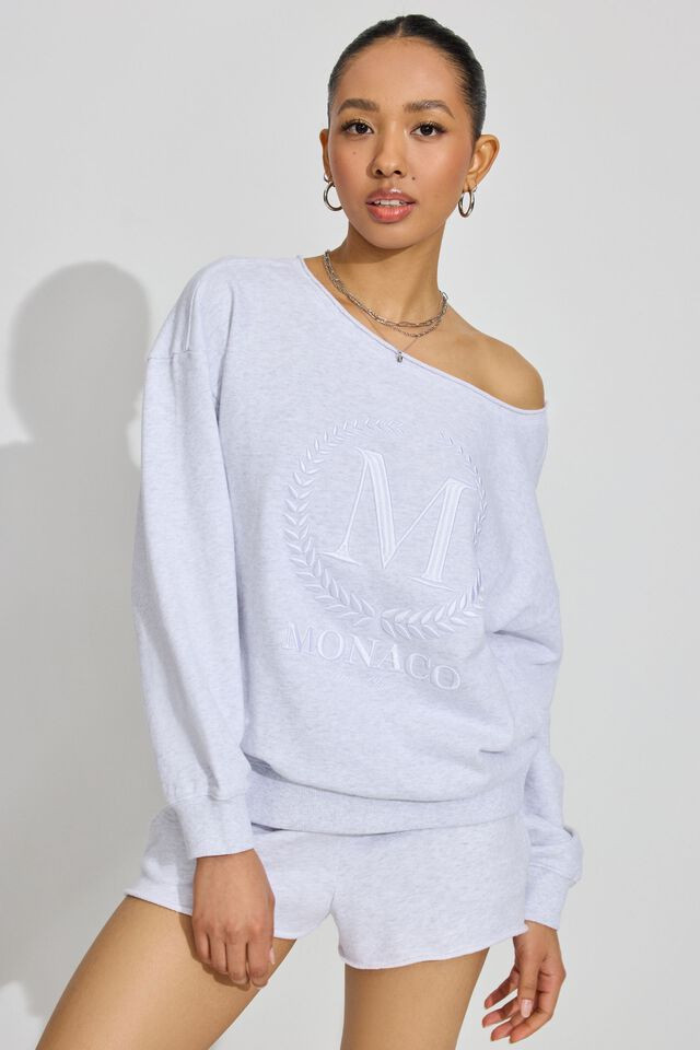 Soft Terry Off Shoulder Sweatshirt | Garage Clothing