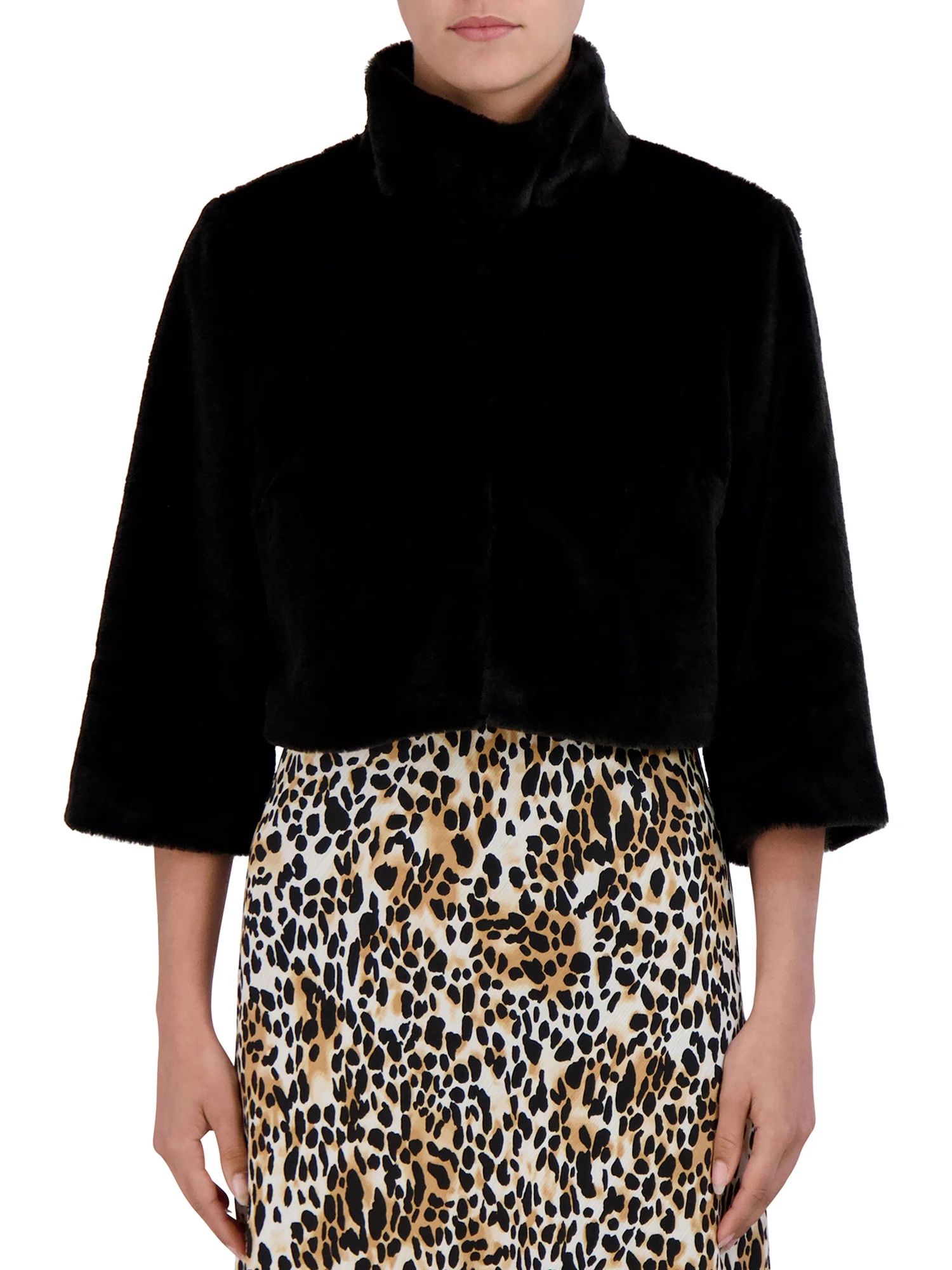 BCBG Paris Women's Winter Faux Fur Shrug - Walmart.com | Walmart (US)