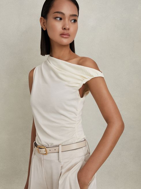Ruched Off-The-Shoulder Top | Reiss UK