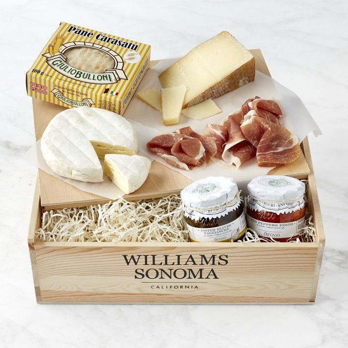 Italian Antipasti & Cheese Gift Crate | Williams-Sonoma
