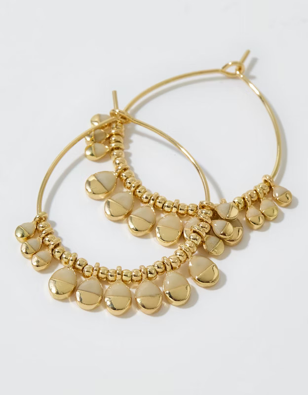 Aerie Resin Charm Hoop Earrings | Aerie
