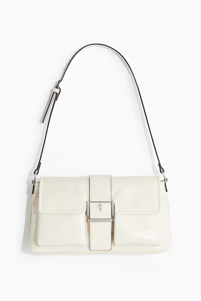 H & M - Coated Shoulder Bag - White | H&M (US + CA)