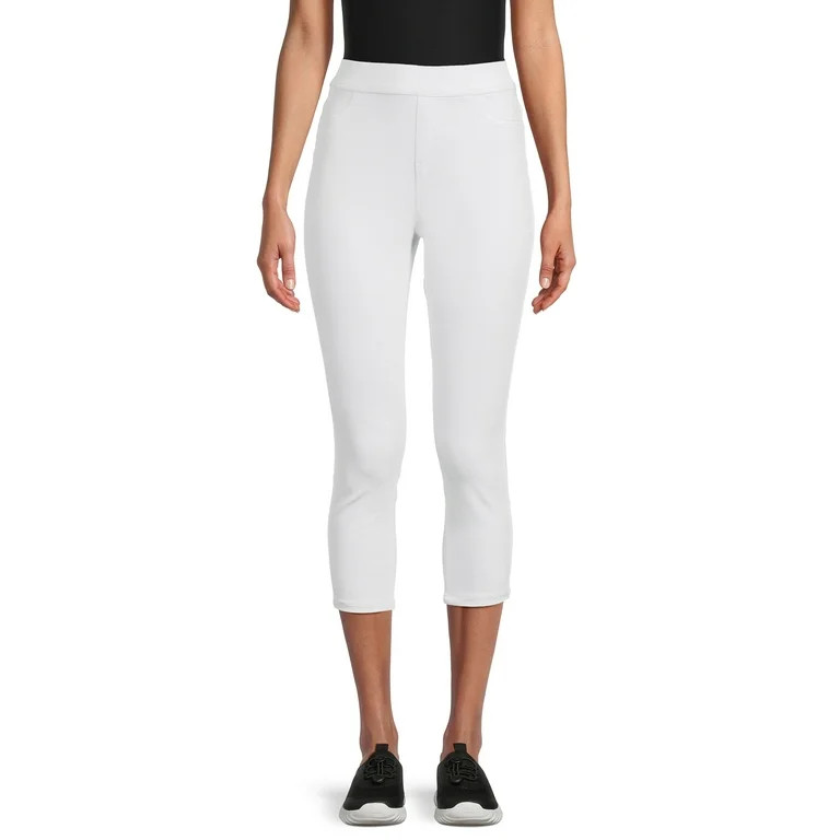 Time and Tru Women's High Rise Pull On Capri Jeggings, 23" Inseam - Walmart.com | Walmart (US)