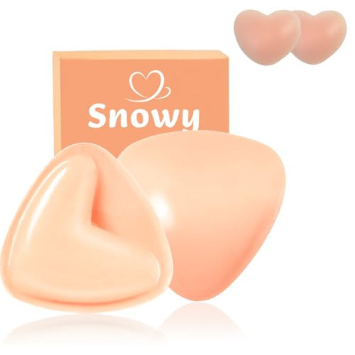 Snowy Sticky Bra Inserts,Reusable and Waterproof Double Sided Push Up Sticky Bra for Women Dresses Bikinis (Large (C/D Cups)) | Amazon (US)