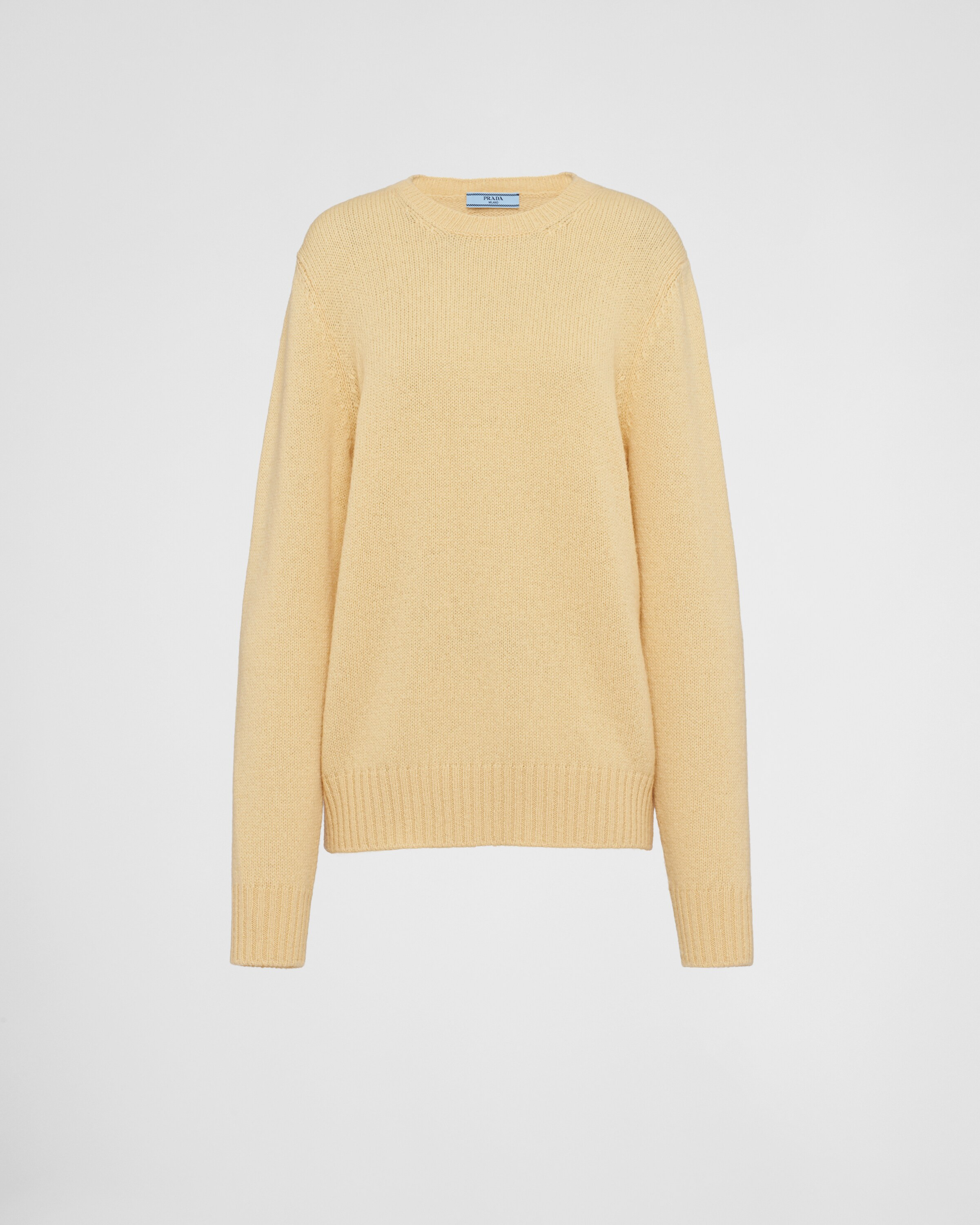Wool and cashmere crew-neck sweater | Prada Spa US