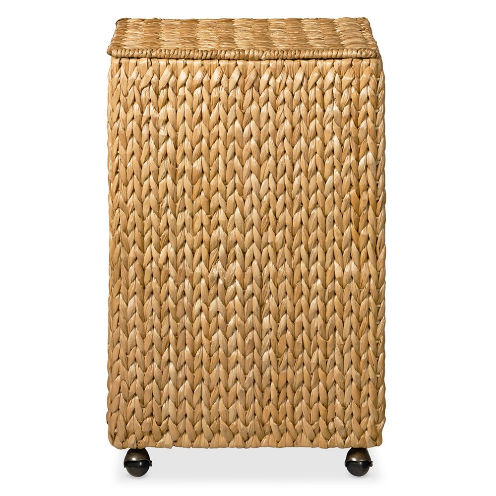 Nantucket Woven Seagrass Hamper on Wheels | Williams-Sonoma