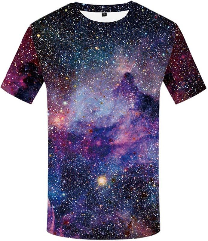 KYKU Galaxy T Shirt Universe T-Shirt Space T Shirts for Men Nebula Tshirts 3D Tee | Amazon (US)