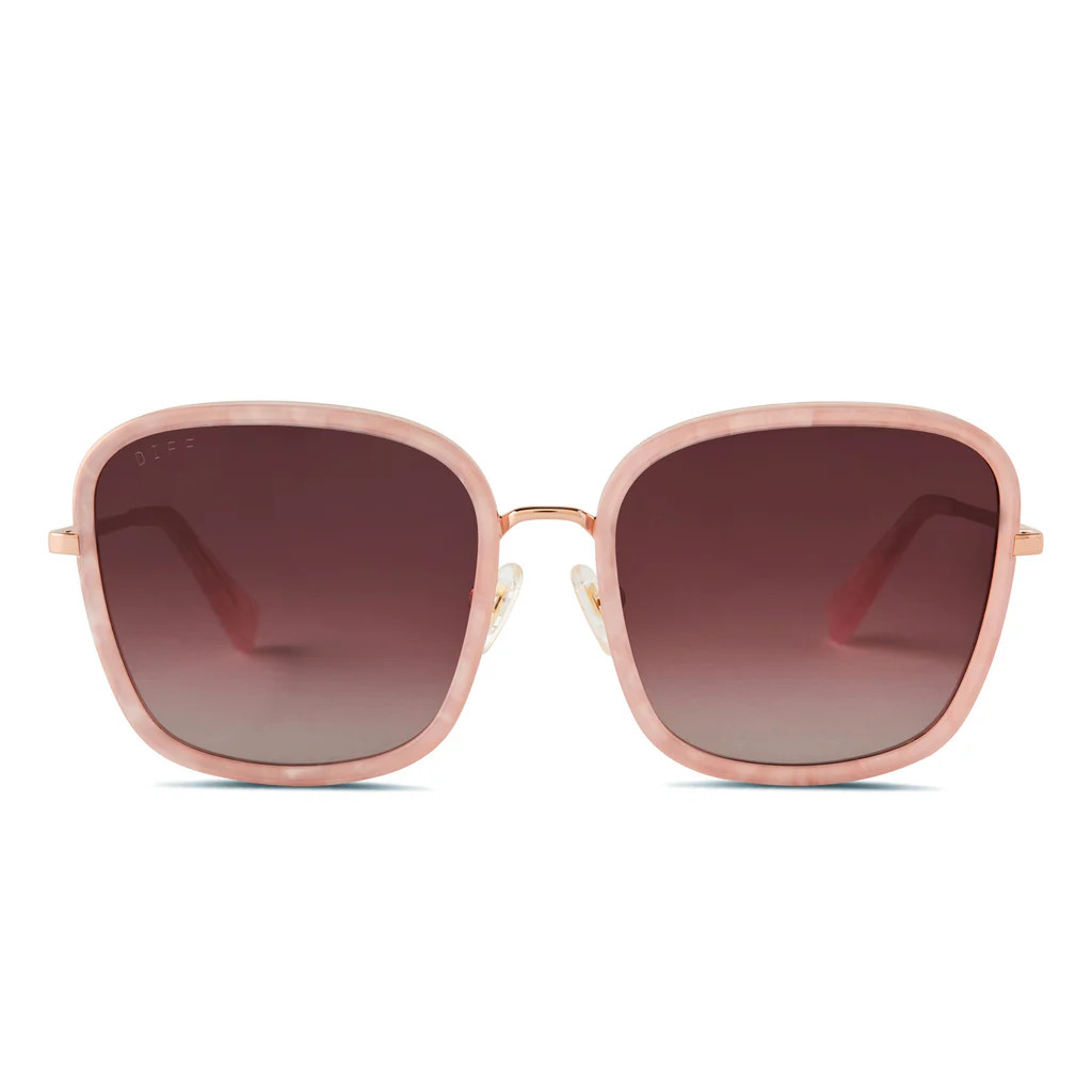GENEVIVE - ROSE GOLD + WINE GRADIENT SUNGLASSES | DIFF Eyewear