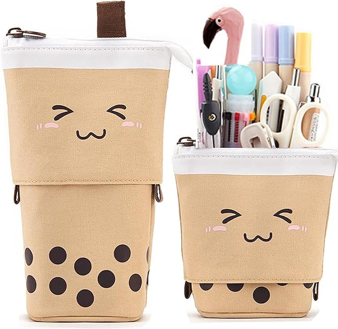 Telescopic Pencil Bag Pen Holder Pop Up Stationery Case, Stand-up Retractable Transformer Bag Sta... | Amazon (US)