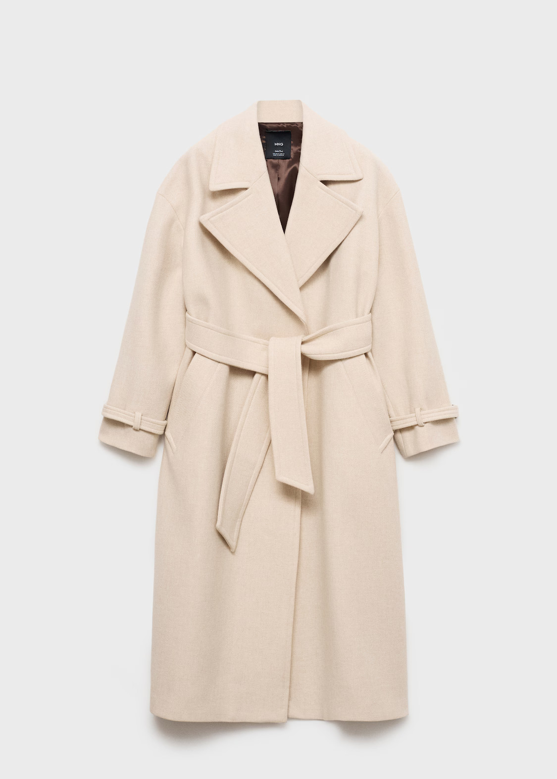 Maxi lapel Manteco wool coat - Women | MANGO United Kingdom | MANGO (UK)