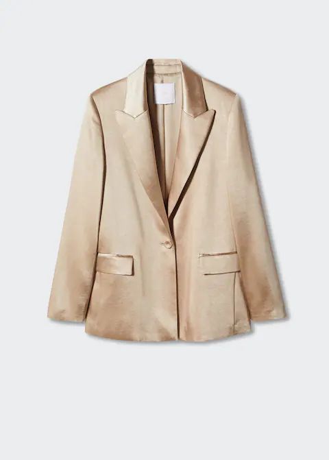 Satin-finish suit jacket | MANGO (UK)