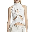SAFRISIOR Women Sexy Hollow Out Twist Front Knitted Tank Tops Sleeveless High Neck Cut Out Sweate... | Amazon (US)