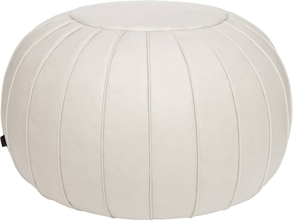 Thgonwid Handmade Round Pouf Foot Stool Ottoman- Storage Floor Cushion Footstool for Living Room,... | Amazon (CA)