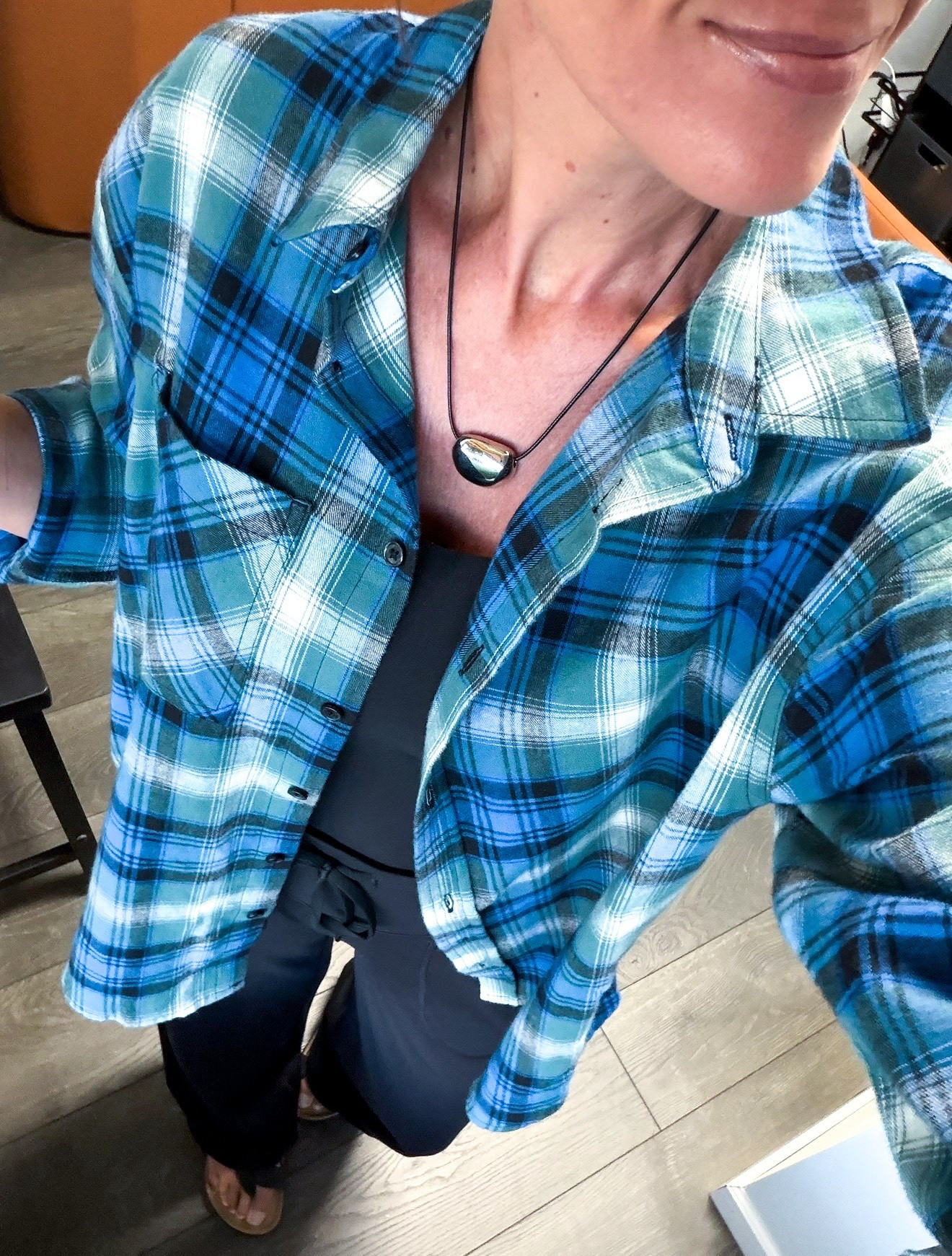 New plaid button downs at Walmart. Less than $17!! 
Wearing medium in all pieces