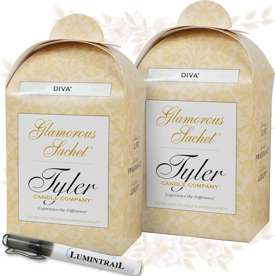 Tyler Candle Diva Dryer Sachets, 8 Glamorous Reusable Dryer Sachets, 2 Pack (4 per Pack) Bundle w... | Amazon (US)