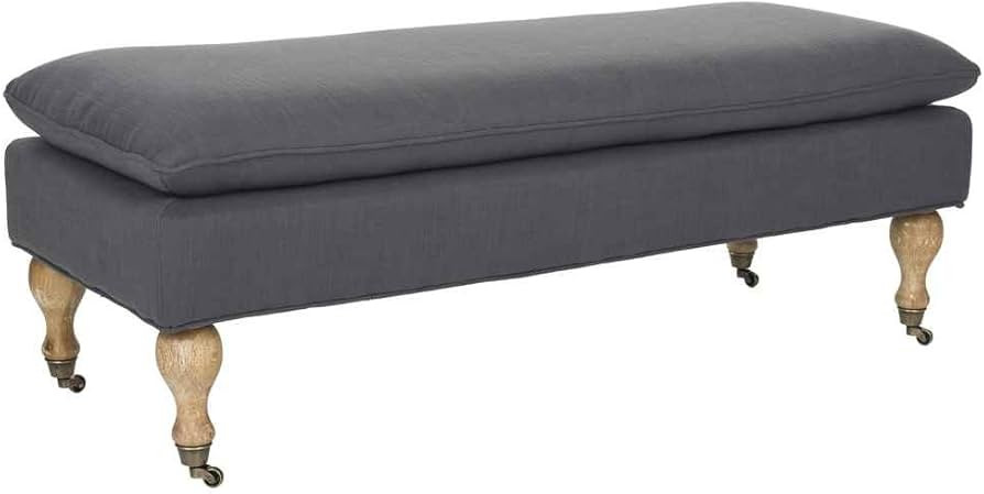 Safavieh Hudson Collection Sutton Putty Linen Pillow Top Bench | Amazon (US)