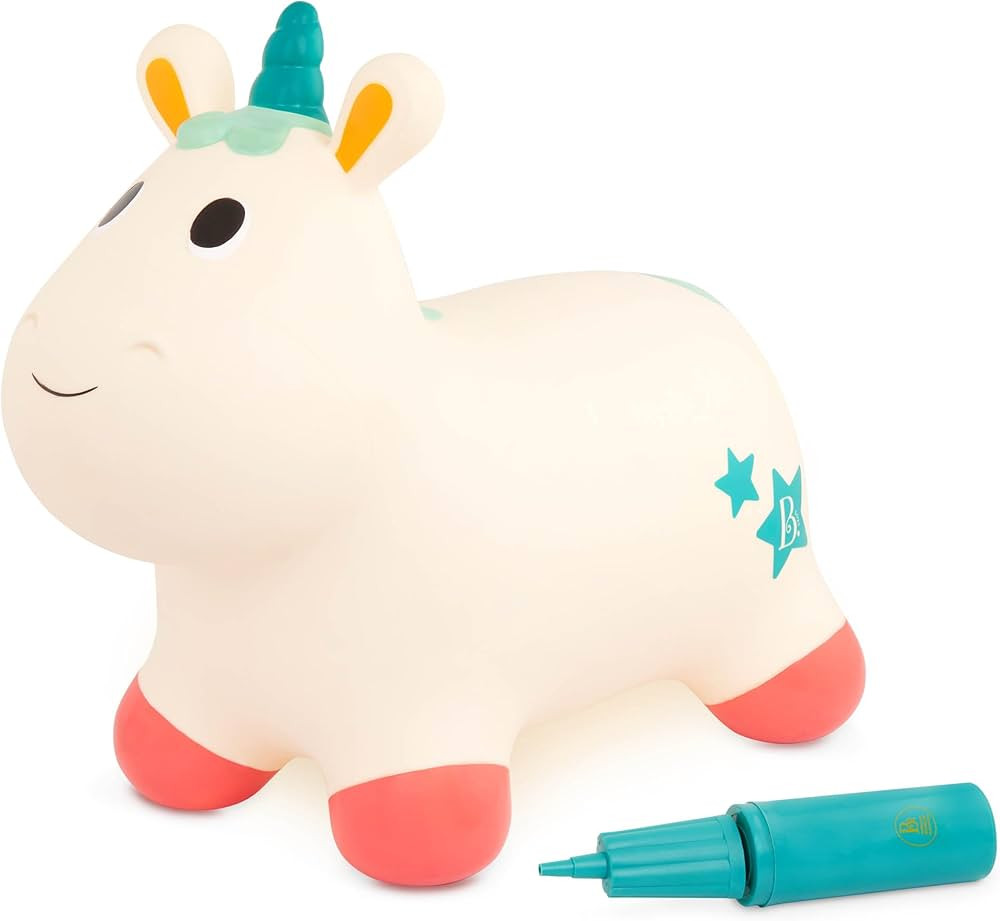 B. – Ride-On Unicorn Bouncer – Bouncy Animal Toy – Inflatable Hopper & Air Pump – Bouncin... | Amazon (US)