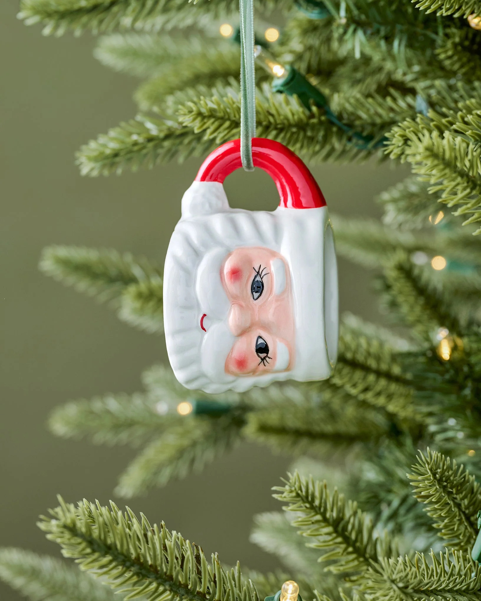 Vintage-Inspired Santa Mug Ornament | Magnolia