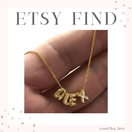 Such a beautiful necklace. A great gift or Easter basket filler.

Necklace, custom jewelry, name necklace, bubble letters

#LTKGala #LTKfindsunder50 #LTKstyletip
