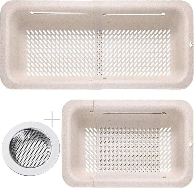 LASSHSWA Collapsible Colander and Strainer for Kitchen, Over the Sink Strainer Basket for Kitchen... | Amazon (US)