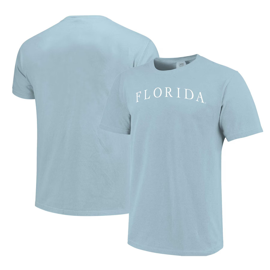 Florida Gators Unisex Comfort Colors Fashion Color Arch T-Shirt - Light Blue | Fanatics