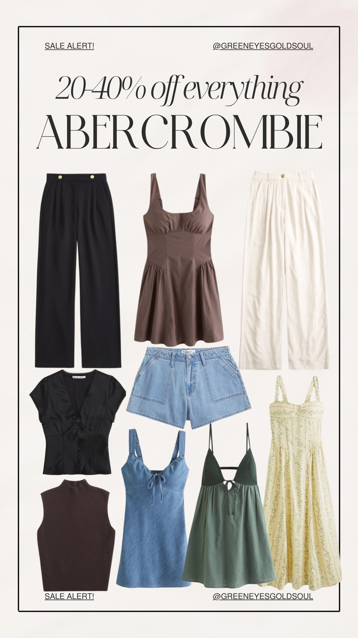 Abercrombie 20–40% off EVERYTHING 😭
These are the best basics + staples to grab while the sale is live
Linked in my LTK before sizes sell out 🔗

Abercrombie sale 2026/Abercrombie 40% off/Abercrombie basics/Abercrombie outfits women/Abercrombie spring outfits/elevated basics/capsule wardrobe essentials

#abercrombie #abercrombiestyle #abercrombiesale #abercrombiefinds #abercrombiehaul #neutraloutfits #capsulewardrobe #elevatedbasics #ltkfashion #ltkdeals #ltkfinds #springoutfits #everydaystyle #salealert

#LTKgrwm #LTKSaleAlert #LTKootd