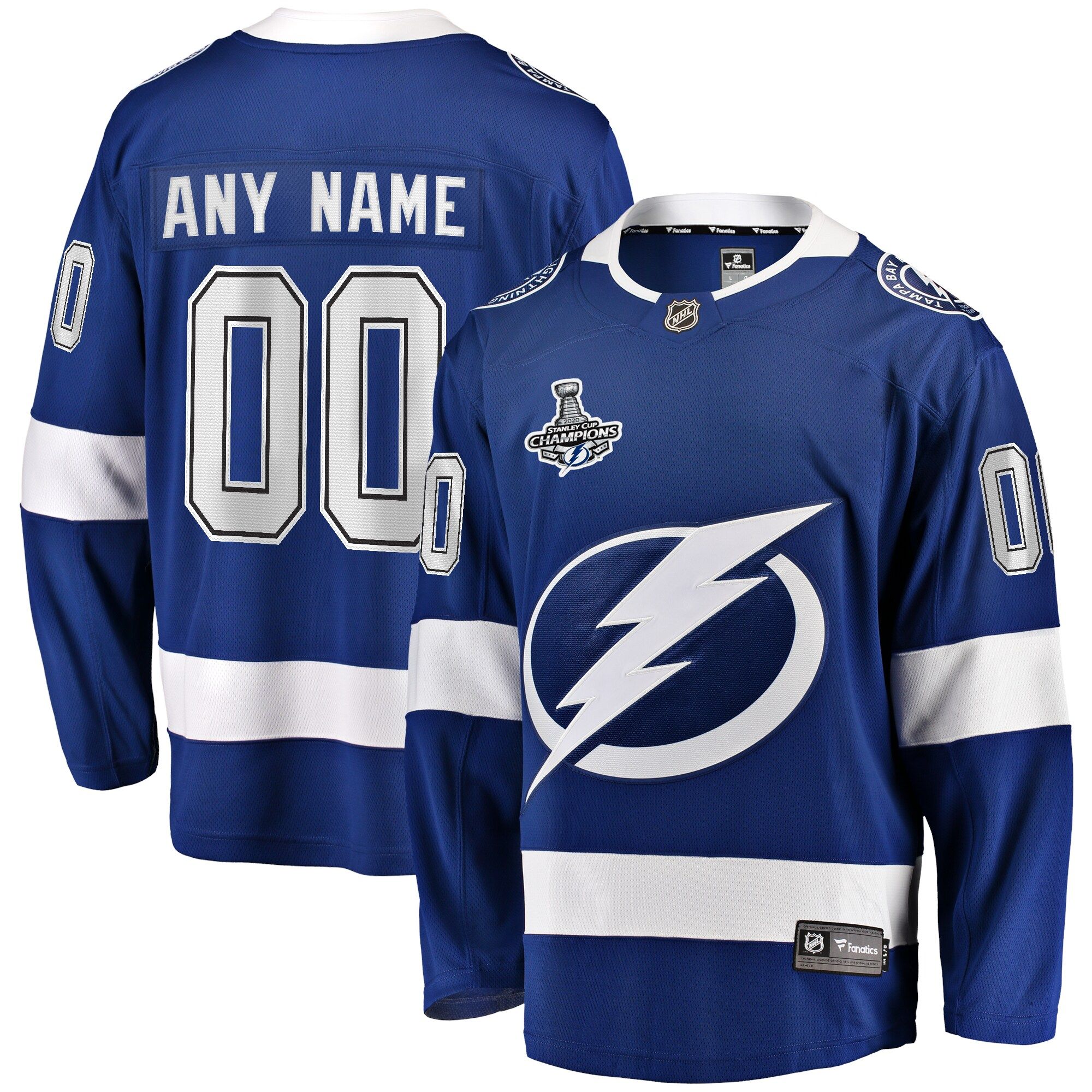 Men's Tampa Bay Lightning Fanatics Branded Blue Home 2020 Stanley Cup Champions Breakaway Custom ... | NHL Shop