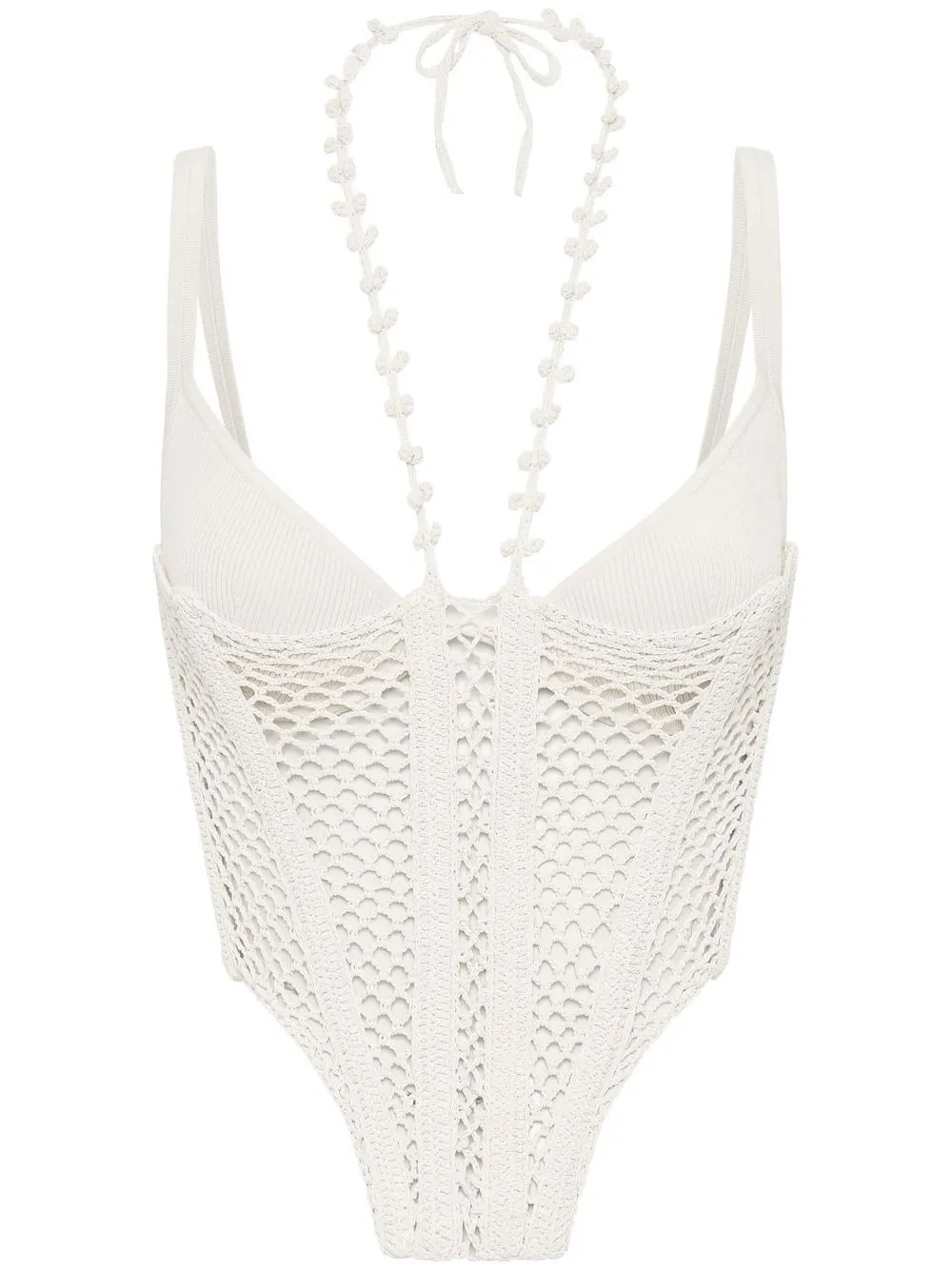 Dion Lee crochet-panelled Corset Top  - Farfetch | Farfetch Global