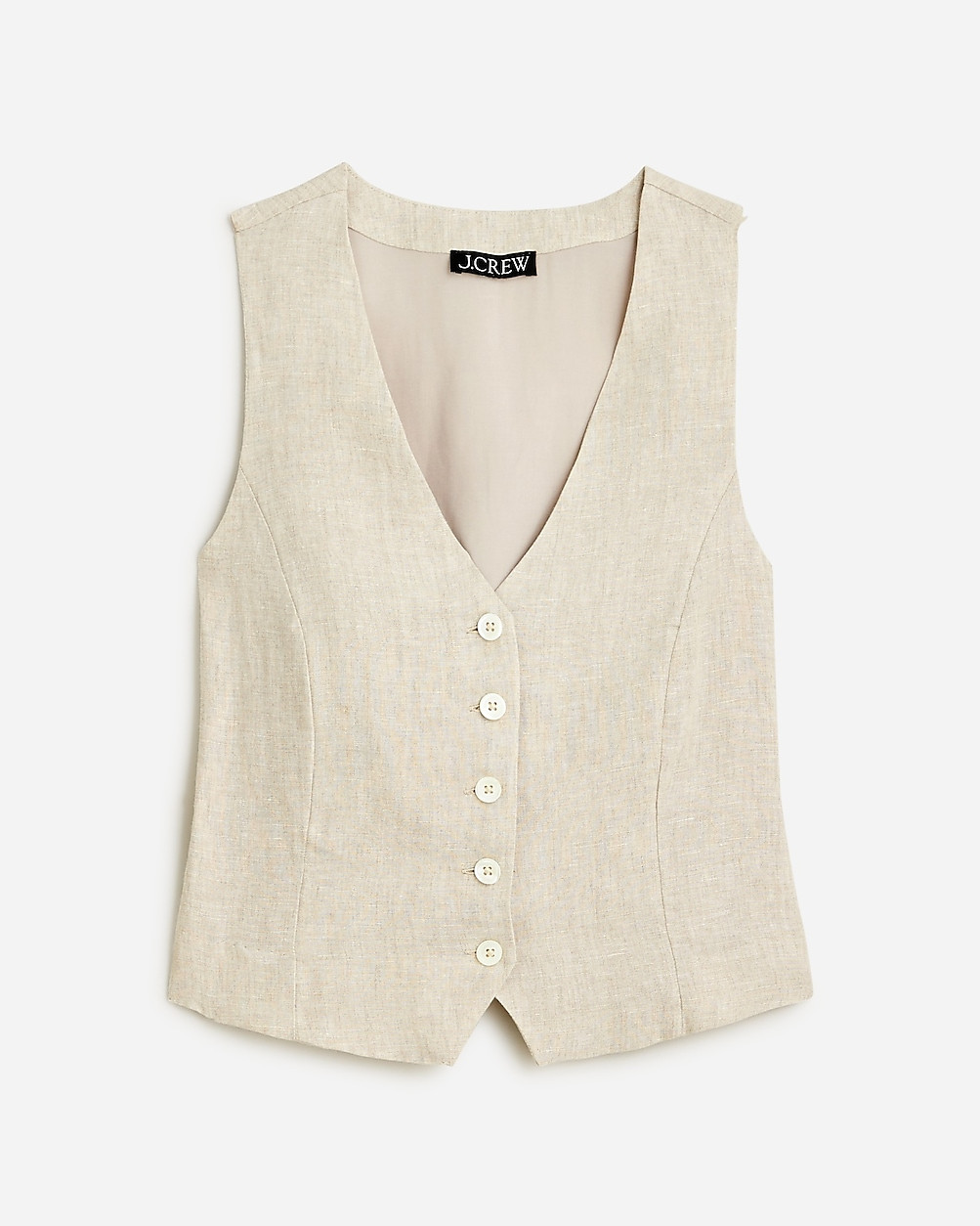 Slim-fit linen vest | J. Crew US