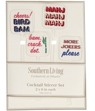 Mahjong Acrylic Cocktail Stir Sticks, Set of 4 | Dillard's