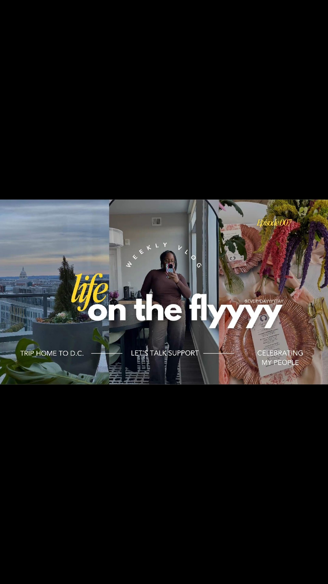 New YouTube vlog episode out! Linking all the things from the vid here 🫶🏾

we’re getting into showing up for your people, support & of course some motherhood realness 🤍

you’re also getting mini cinematic films throughout & I love that for y’all!

Link here https://youtu.be/7K3pHQLo3XE or search @everydayyyytay