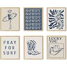 Coastal Granddaughter Prints, Coastal Cowgirl Poster, Beachy Room Decor Aesthetic, Beach Wall Art... | Amazon (US)