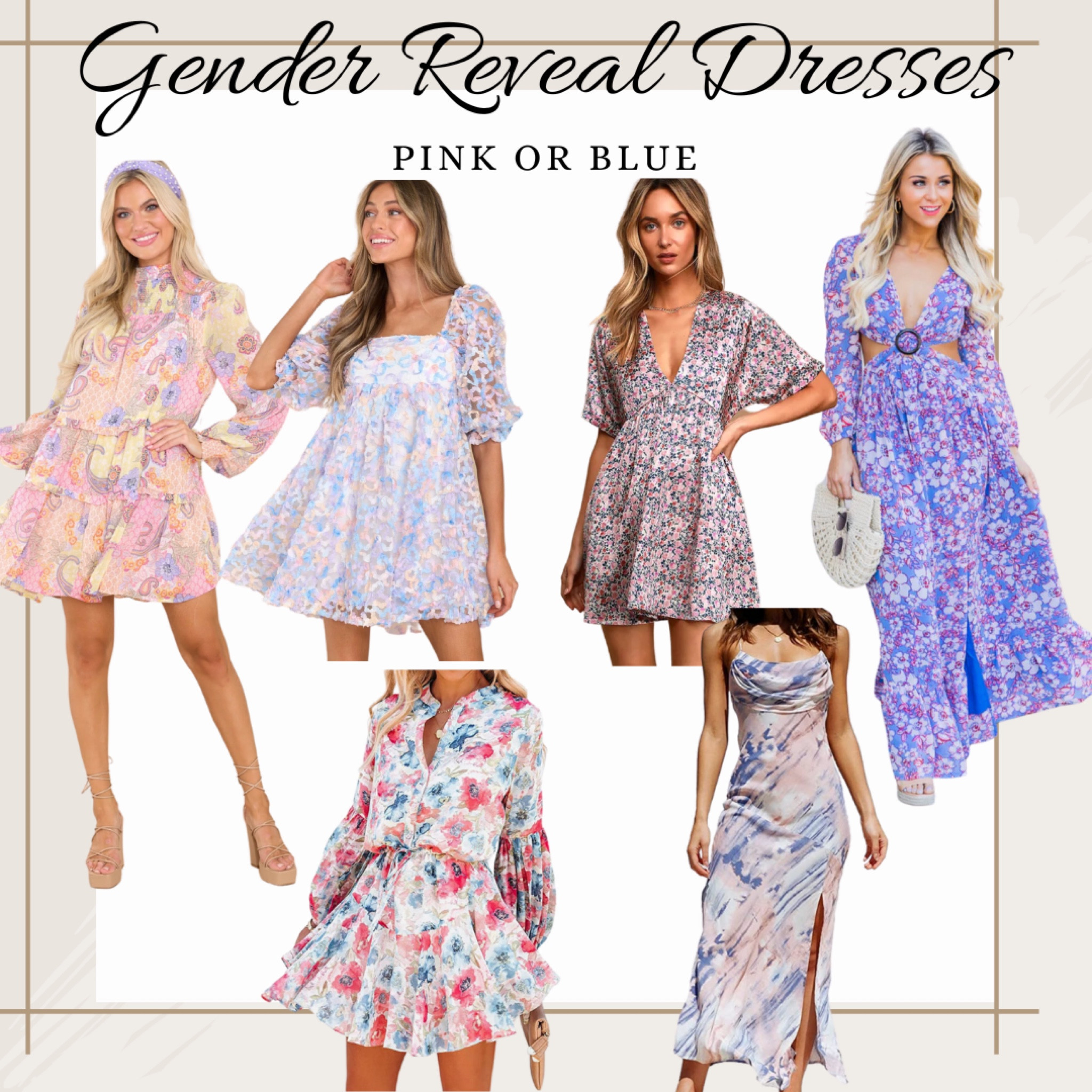 Pink 💖 or  Blue 💙 I have so many friends this year that are finding out they are pregnant it’s such a  special time along with the special moments of having a gender reveal party 🎉 here are some dresses I love that could we worn by mama 🤰🏼 or if you are a guest. #baby #maternity #gender-reveal #guestdress  

#LTKbaby #LTKFind