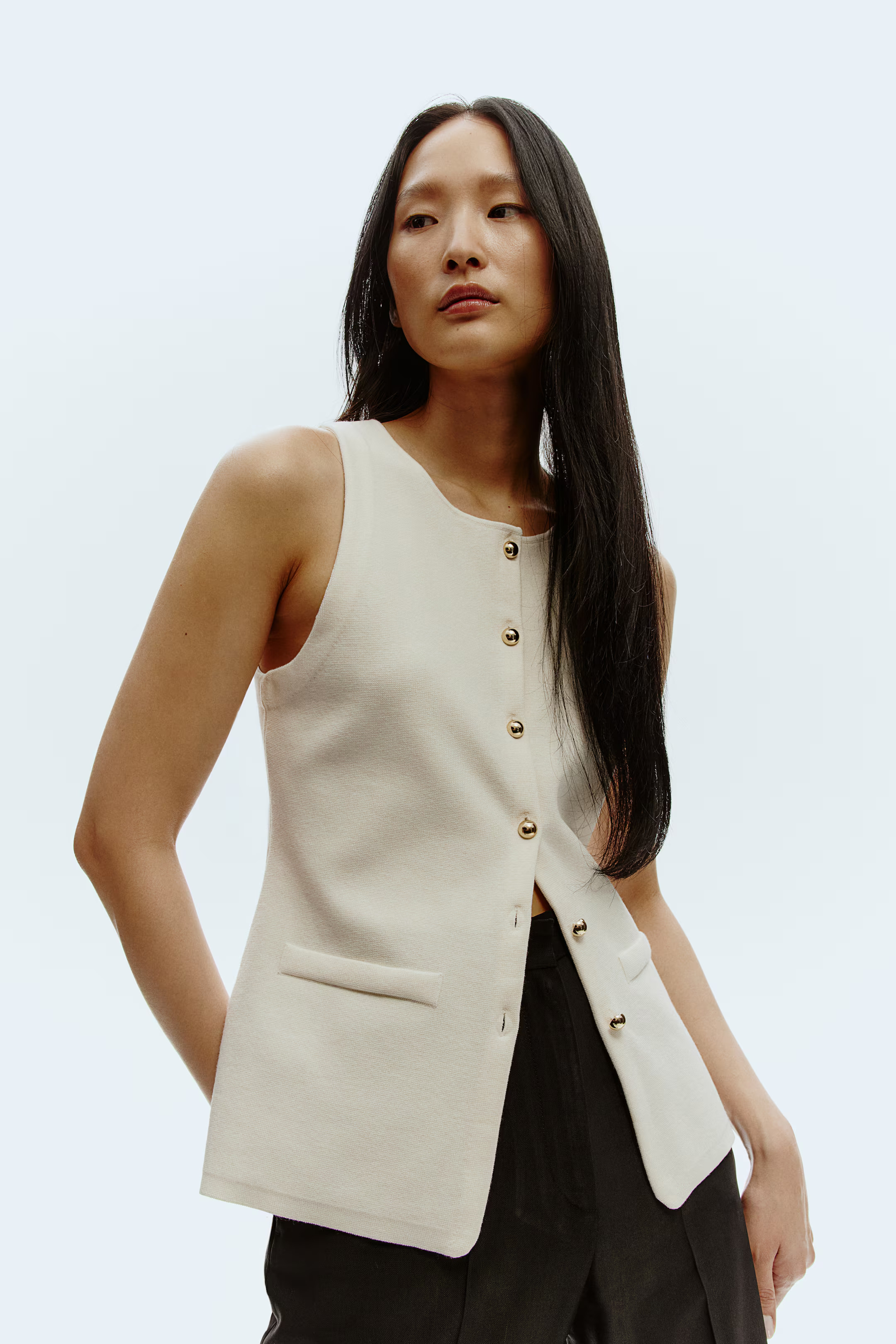 Tanktop mit Knopfleiste | H&M (DE, AT, CH, NL, FI)