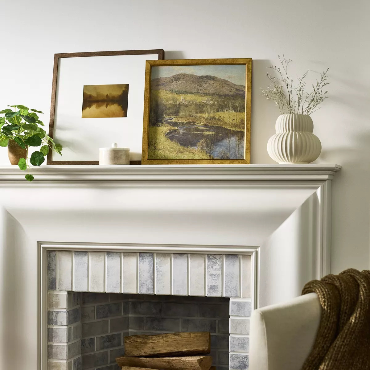 20"x20" Warm Landscape Framed Wall Art - Threshold™ designed with Studio McGee | Target