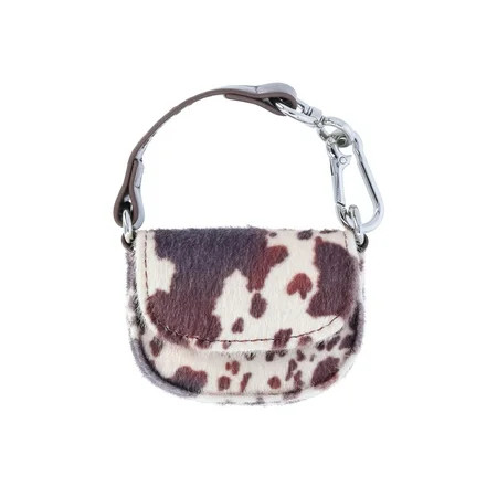 No Boundaries Women's Bag Charm, Brown Cow Mini Bag | Walmart (US)
