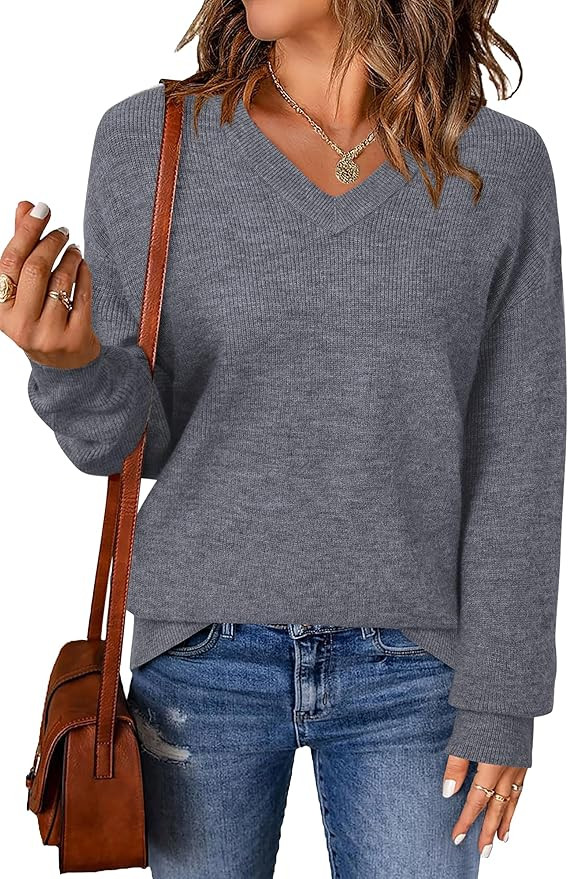 Arach&Cloz Women's Wool Blend Sweaters V Neck Winter Business Casual Outfits Warm Tops 2026 | Amazon (US)