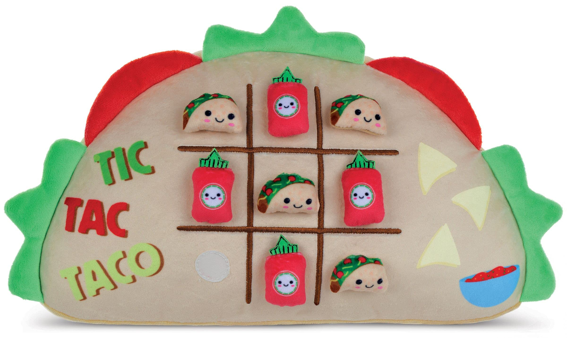 iscream Summer Camp Games Tic Tac Taco 15" Fleece Activity Game Pillow for Camp, Troops, and More! | Amazon (US)