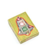 12 Vintage Miniature Ornaments - 25mm Glass Christmas Minis in Original Box, 1950S Feather Tree Xmas Decor, Made Taiwan, Age Patina | Etsy (US)