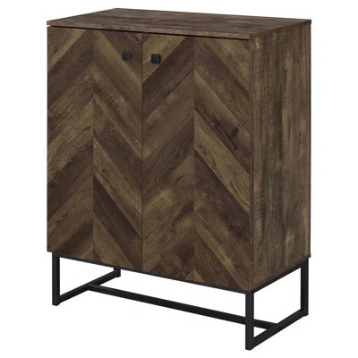 Carolyn 2-Door Engineered Wood Accent Cabinet Rustic Oak | Wayfair North America
