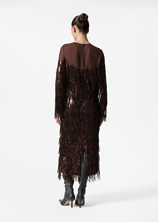 Fringed Sequin Midi Skirt | & Other Stories UK
