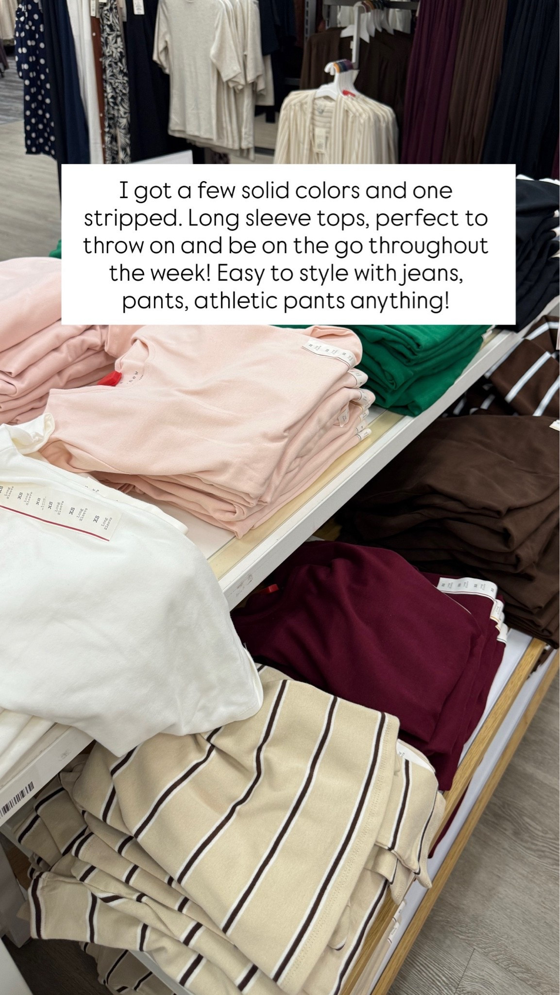 Long sleeve basic tops. I got size small for a loser fit.

#LTKdayinmylife #LTKgrwm #LTKootd