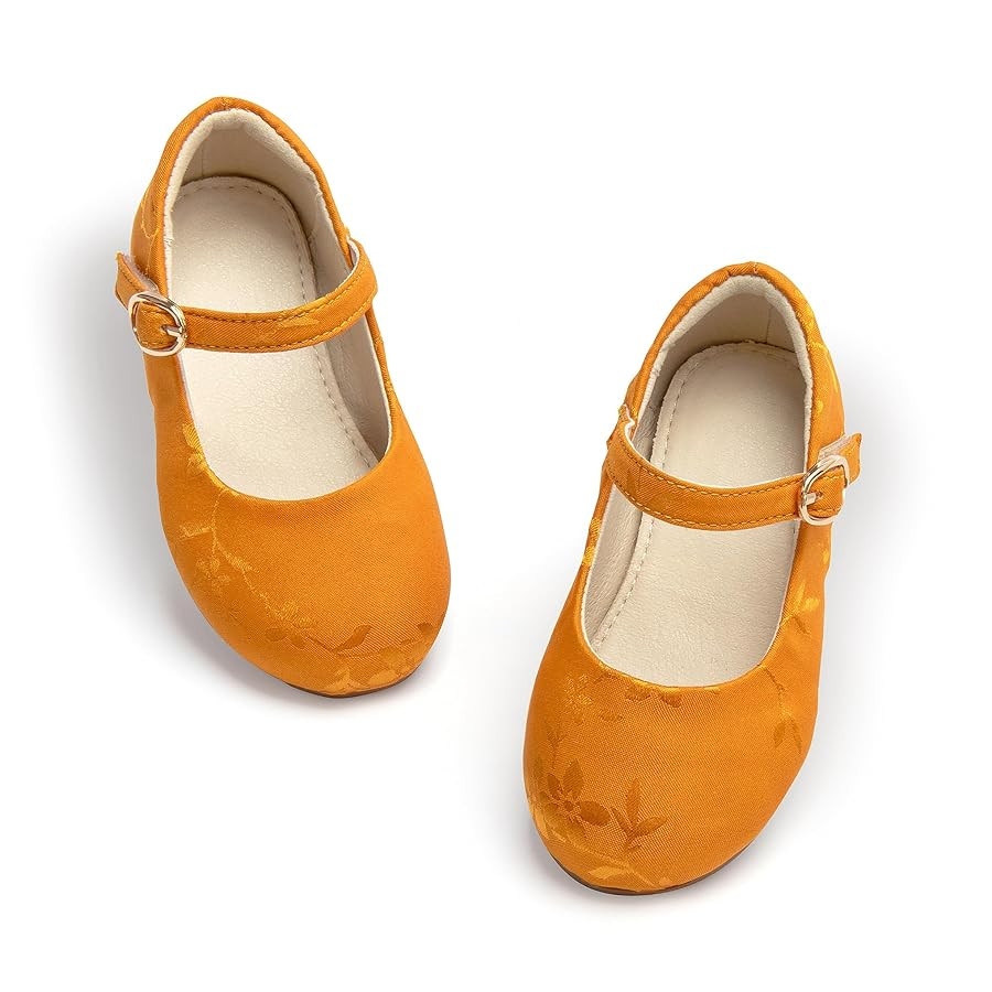 THEE BRON Toddler Girls Dress Shoes Ballet Mary Jane Flats Princess Costume Shoes | Amazon (US)