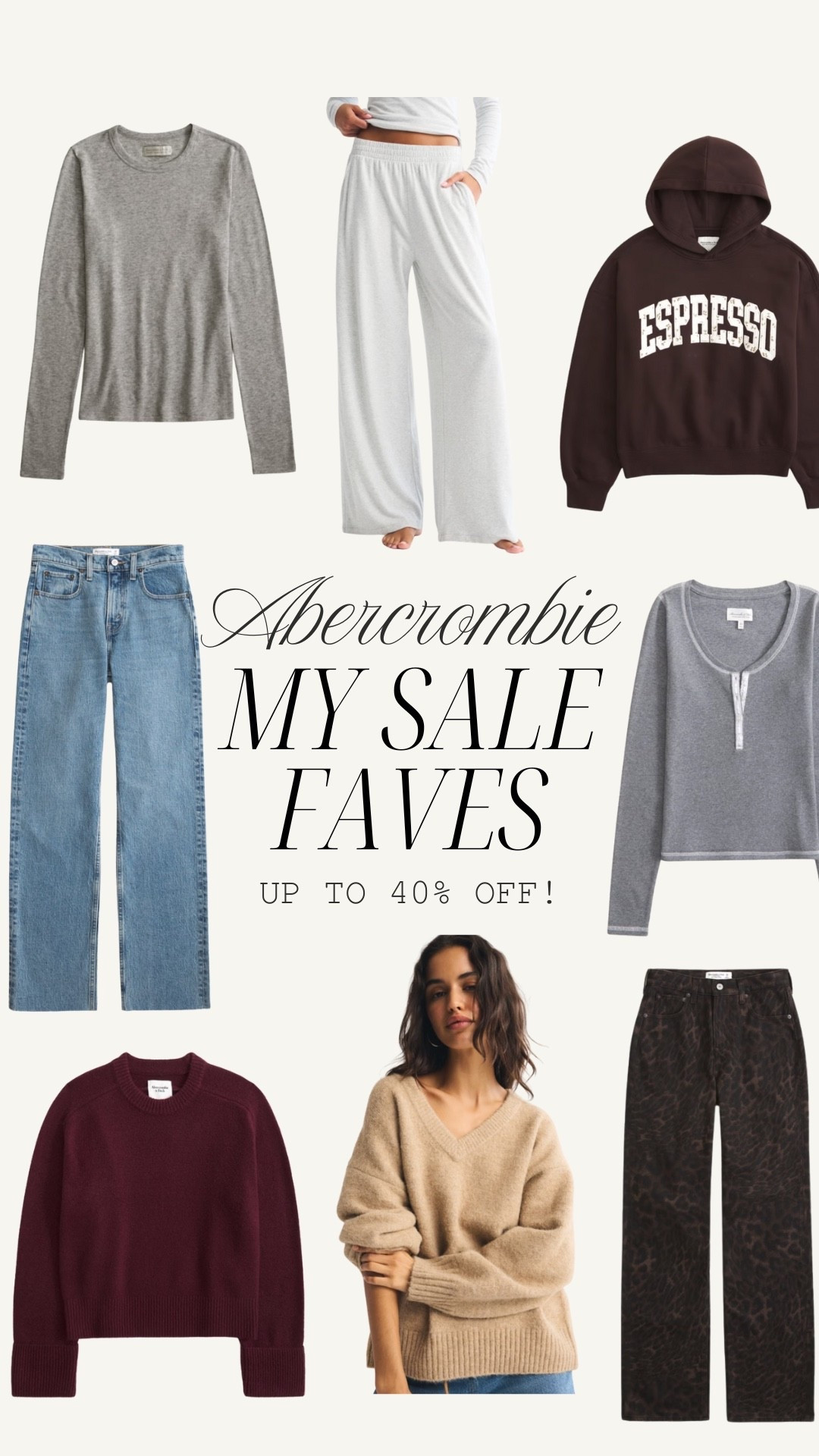 Abercrombie up to 40% off everything sale!!

#LTKFindsUnder50 #LTKFindsUnder100 #LTKSaleAlert