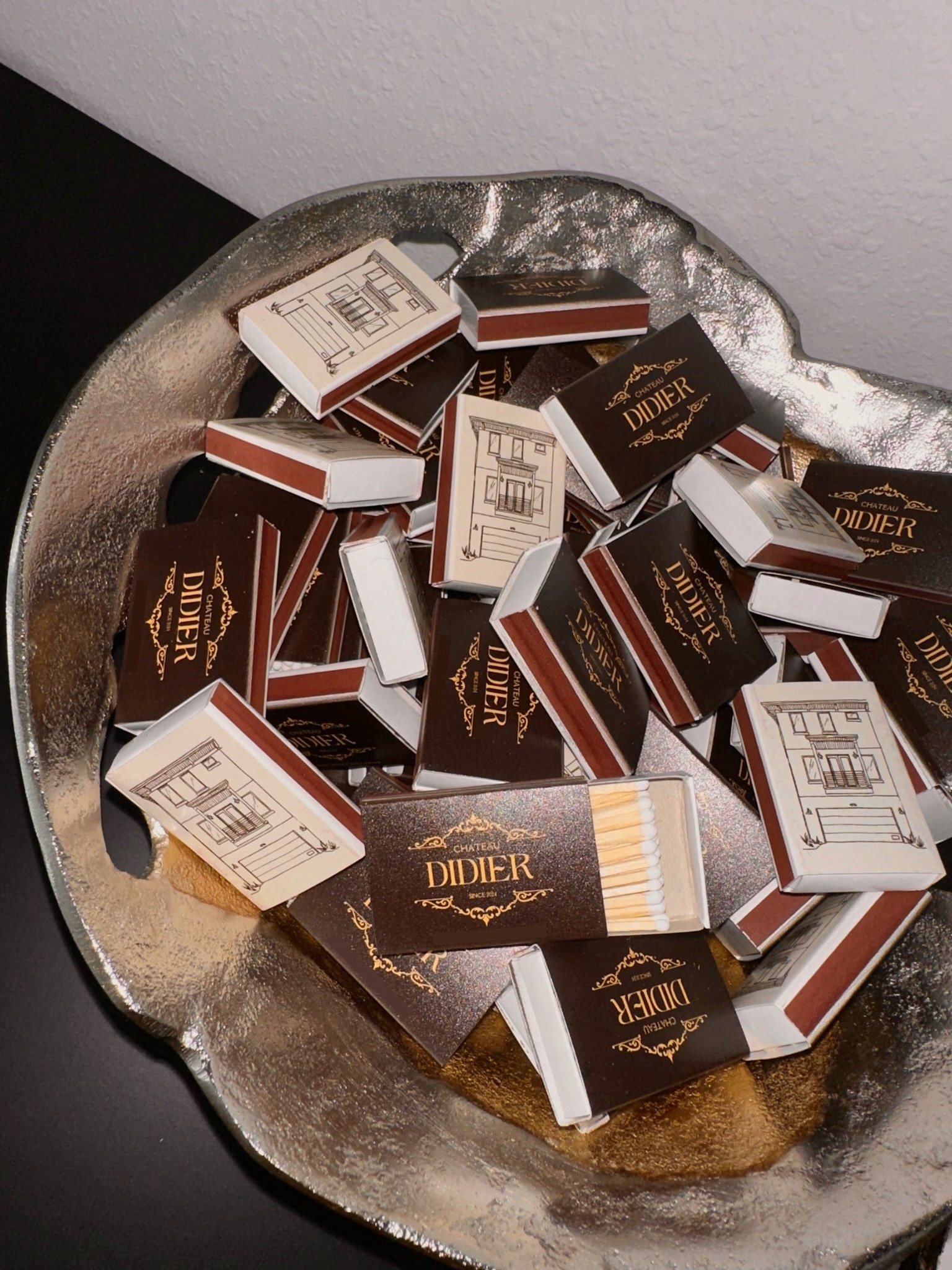 custom matchbooks 🕯️❤️‍🔥

such a vibe and the perfect parting gift for guests! 

I created the “Chateau Didier” design on canva and the incredible etsy seller created a sketch of our home for the back. So happy with how they turned out!

#LTKhome #LTKfindsunder100 #LTKparties