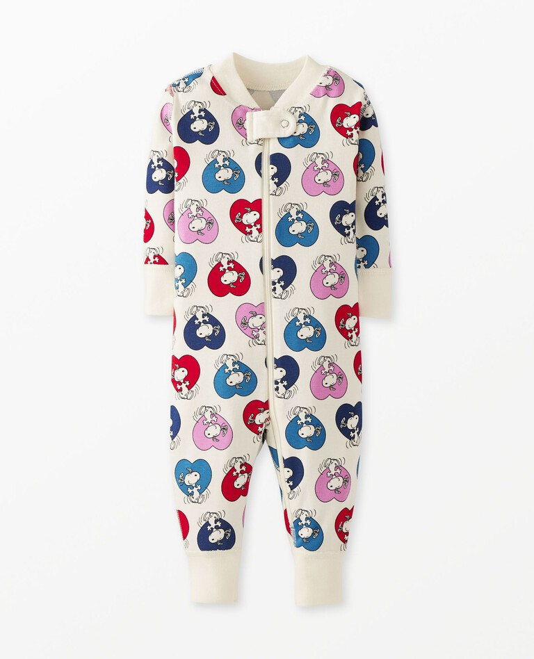 Peanuts Valentines Baby Zip Sleeper | Hanna Andersson