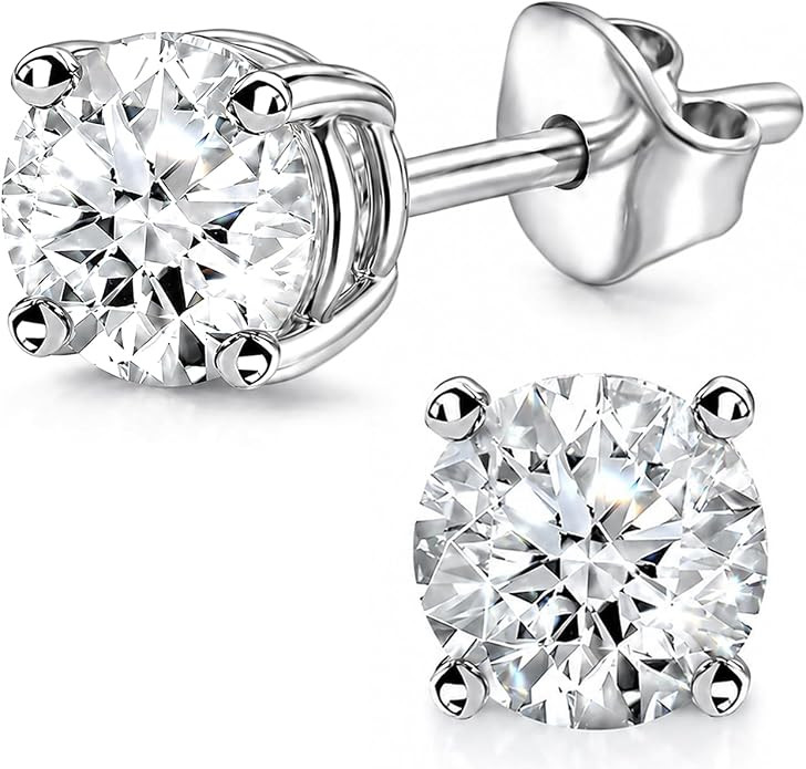 Shop LC Lab Grown Diamond Stud Earrings for Women | 0.25–1 Carat | G-H Color SI Clarity | 925 S... | Amazon (US)
