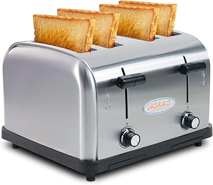 Hakka Toaster 4 Slice, Heavy-Duty Stainless Steel Toaster Commercial Toaster with Extra Wide Slot... | Amazon (US)
